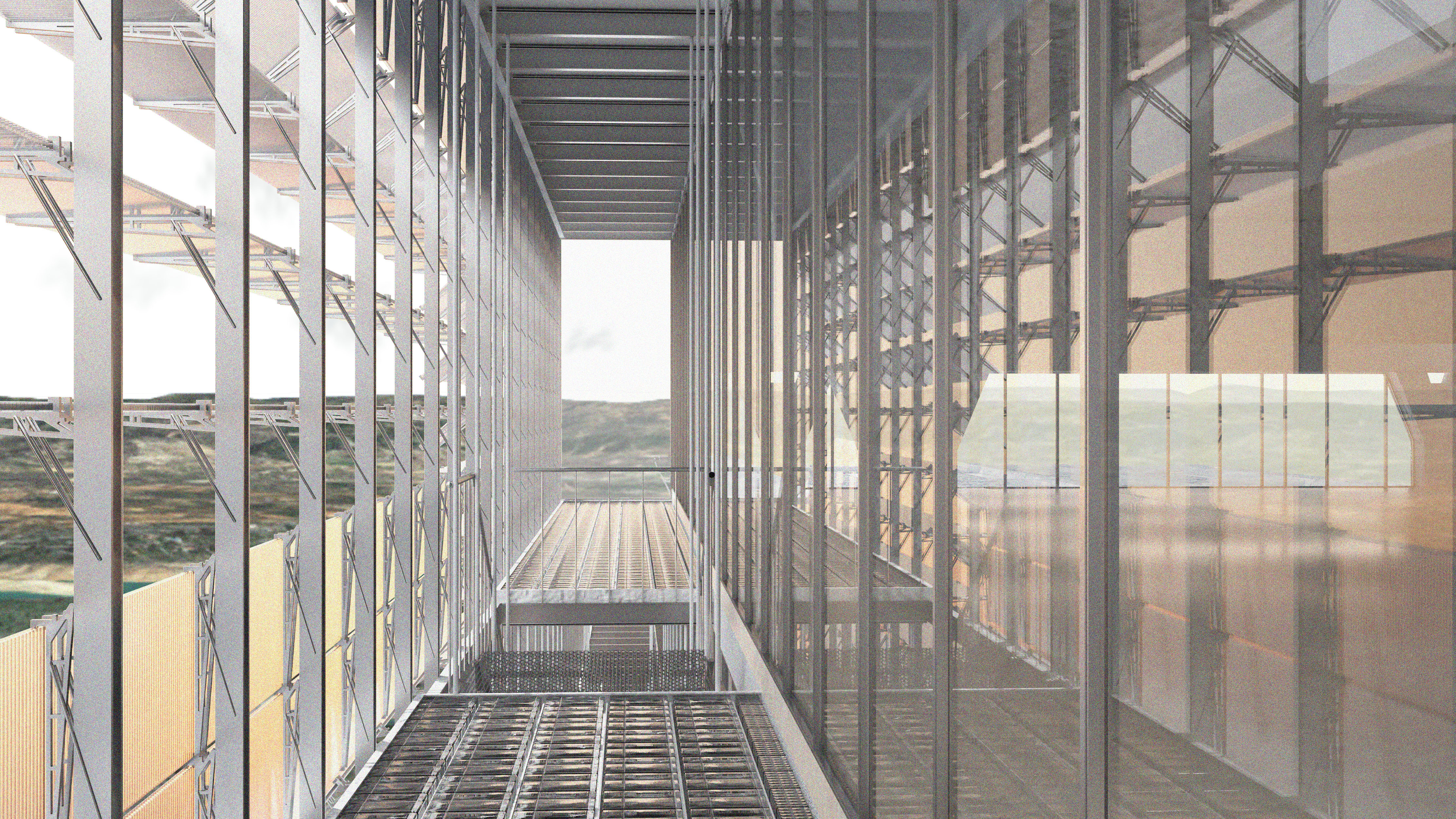 Render interior corridor