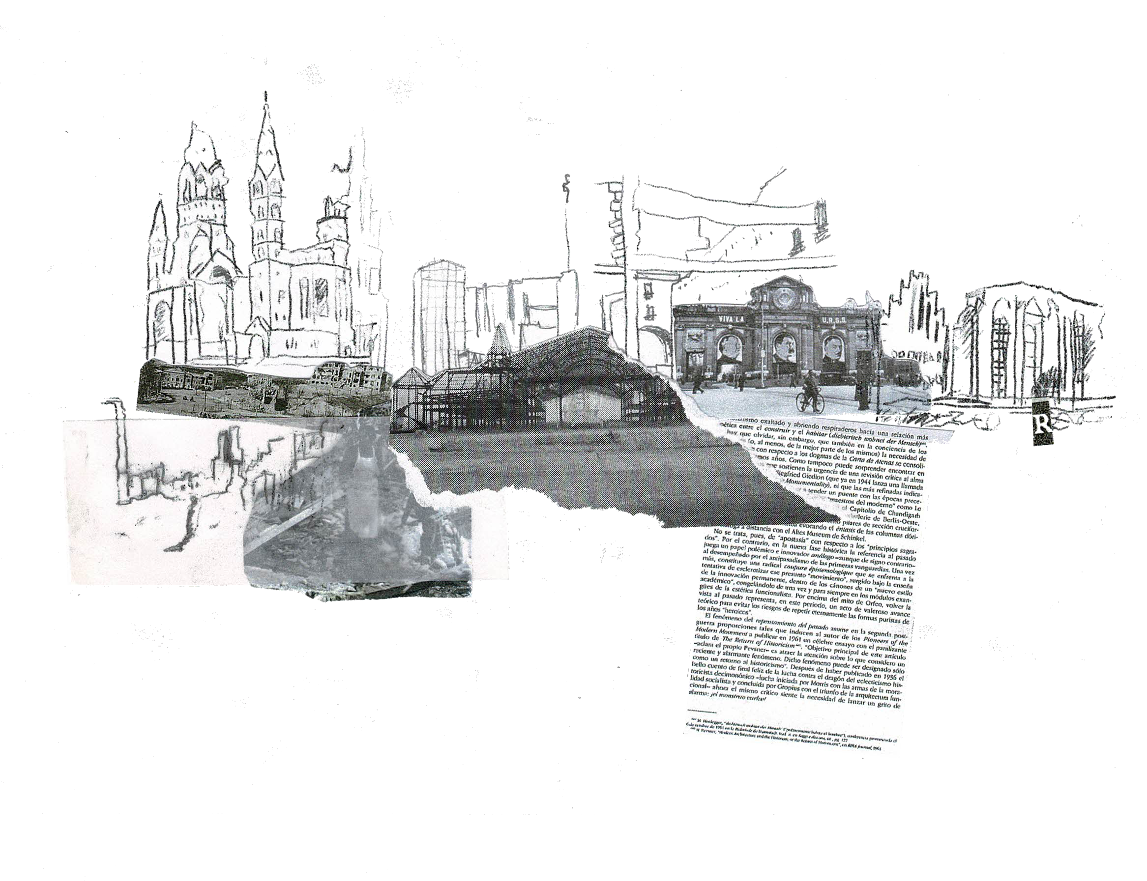 Urban collage Madrid